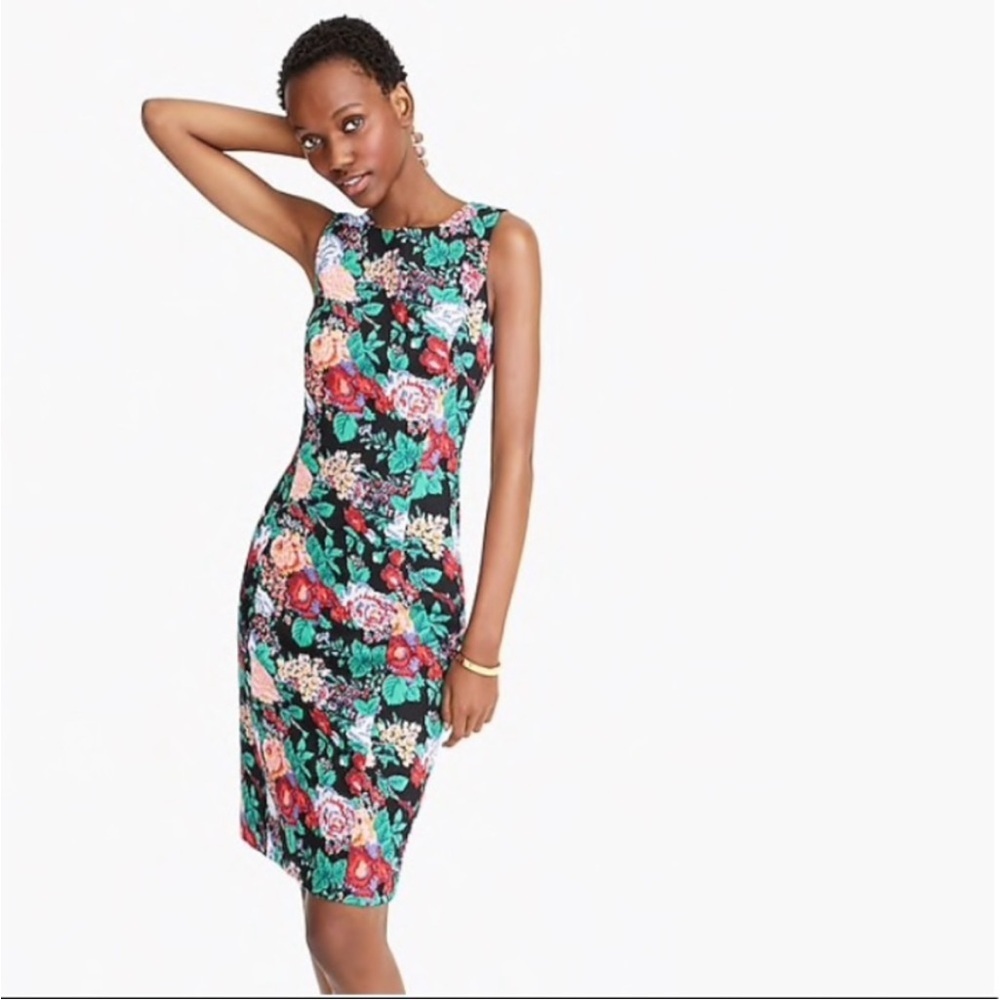 J. Crew Adachi Floral Sheath Dress Womens Size 2